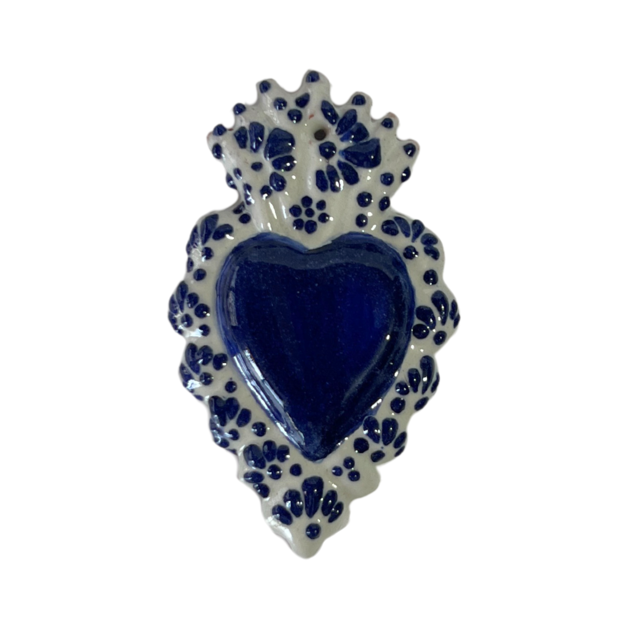 SAGRADO CORAZON DIJE MILAGRITO AZUL COBALTO