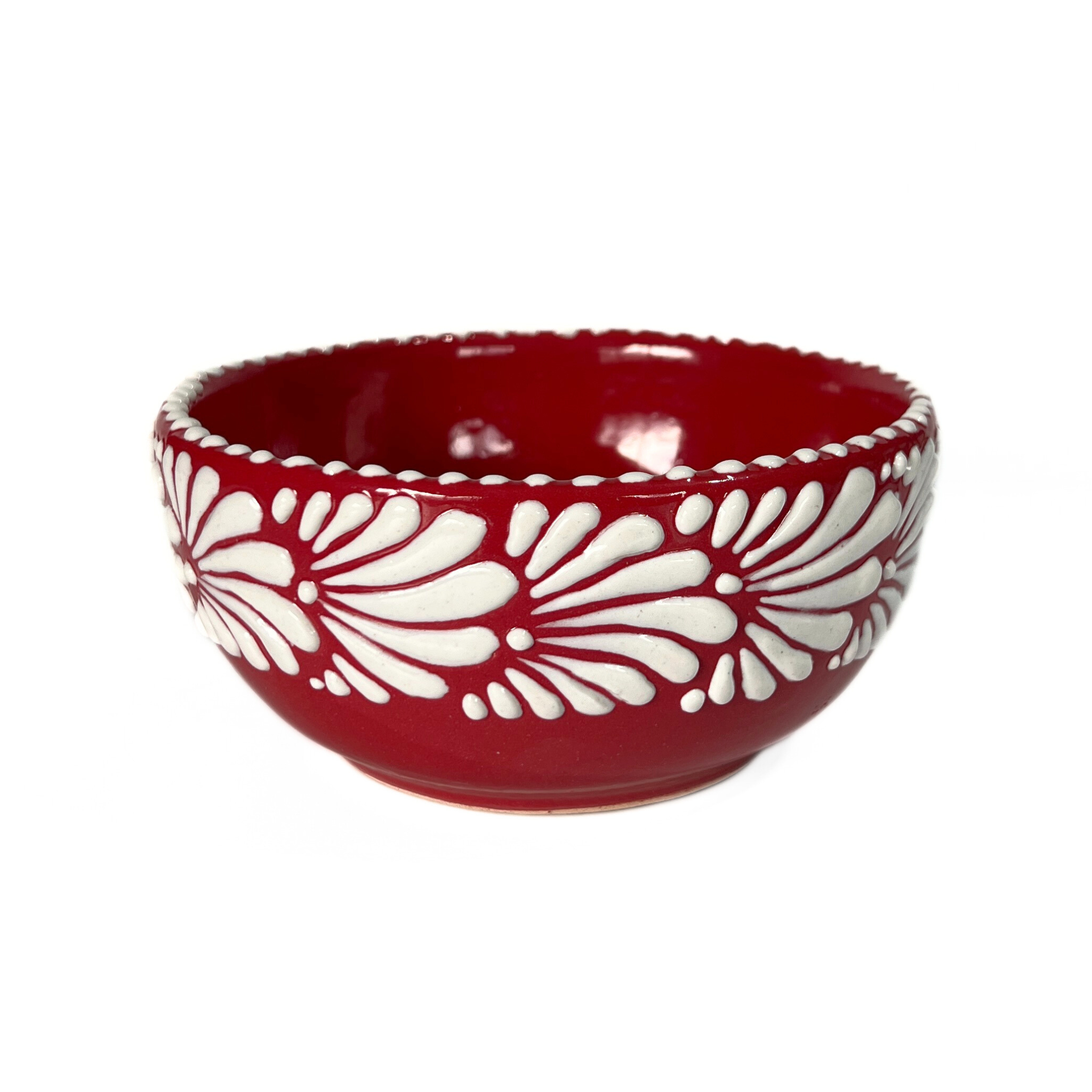TAZON 15 CM FONDO ROJO MIK CENEFA BLANCO
