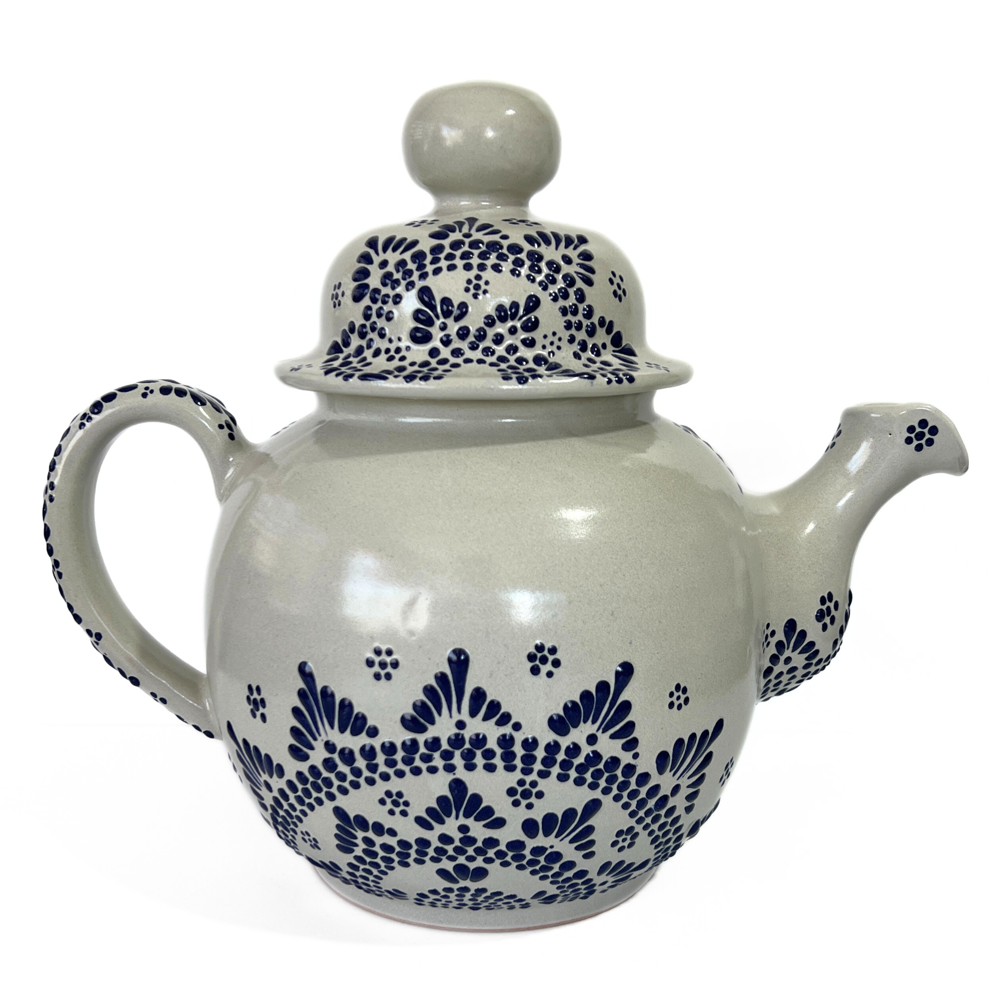 CAFETERA FONDO TRADICIONAL CENEFA MANDALA AZUL COBALTO