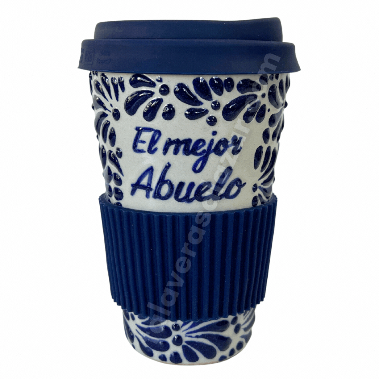 TERMO 15 CM SIN ASA FONDO TRADICIONAL MIK AZUL COBALTO EL MEJOR ABUELO DEL MUNDO