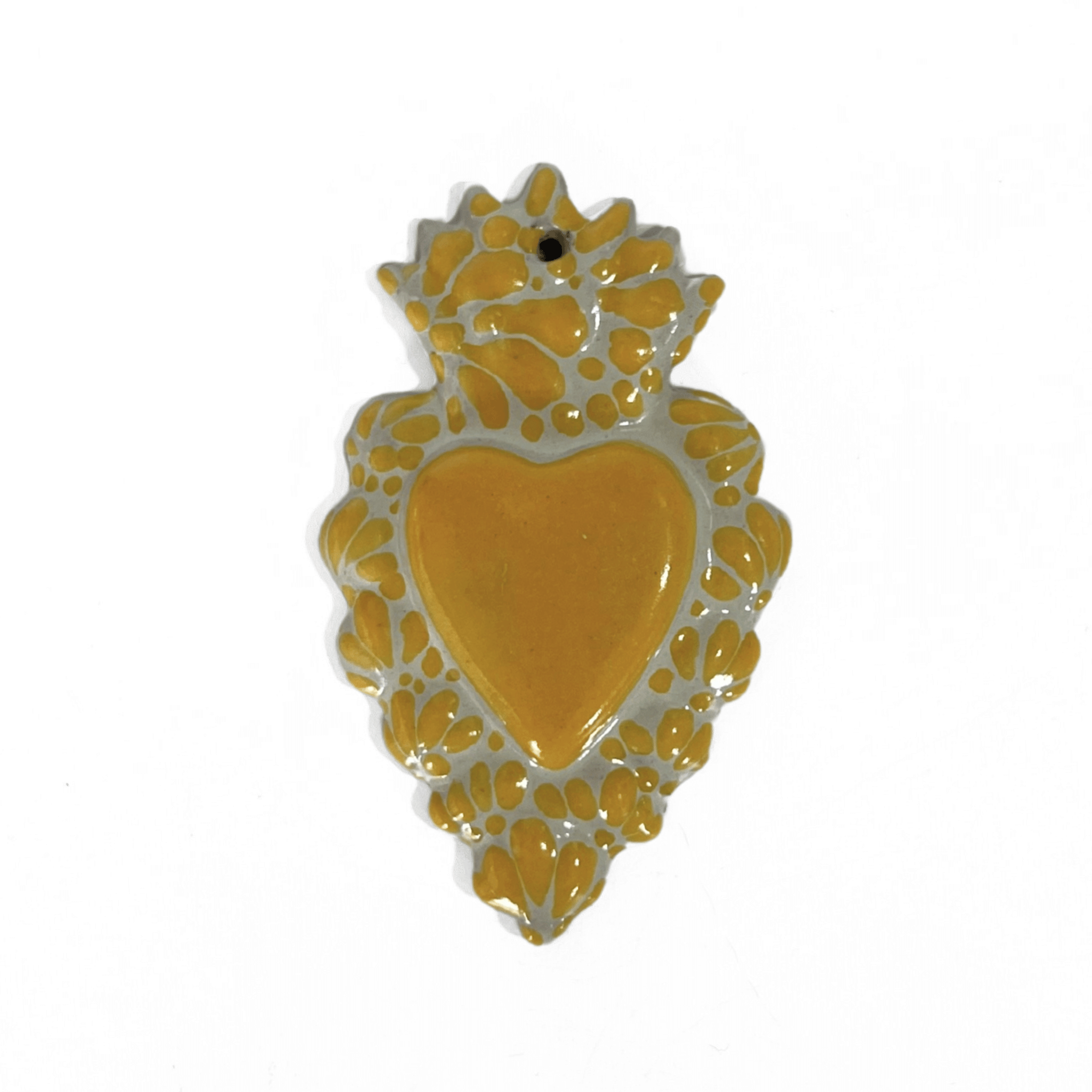 SAGRADO CORAZON DIJE MILAGRITO AMARILLO HUEVO