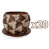 MACETA BULE 15 CM FONDO CAFE MIK COMBINACION BLANCO Y CAFE CHOCOLATE
