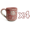 TAZA RECTA ESTANDAR FONDO TRADICIONAL MIK ROSA TRES FLORES CEREZO