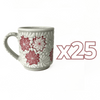 TAZA RECTA ESTANDAR FONDO TRADICIONAL MIK BLANCO TRES FLORES CEREZO