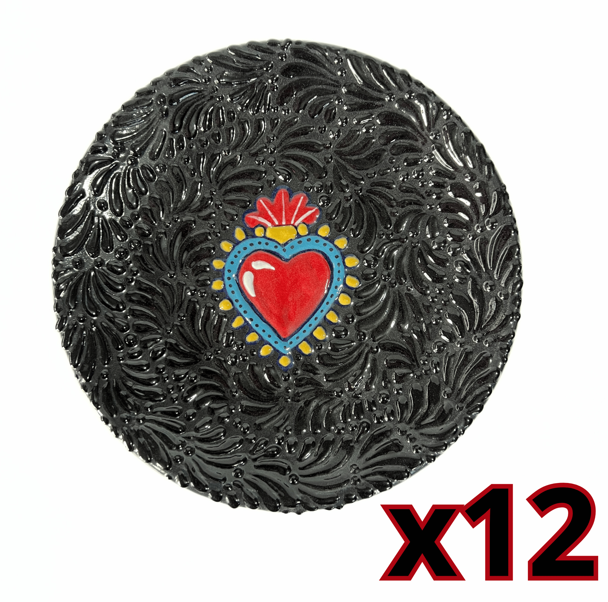 PLATO PLANO MIK SUPER BLACK SAGRADO CORAZON
