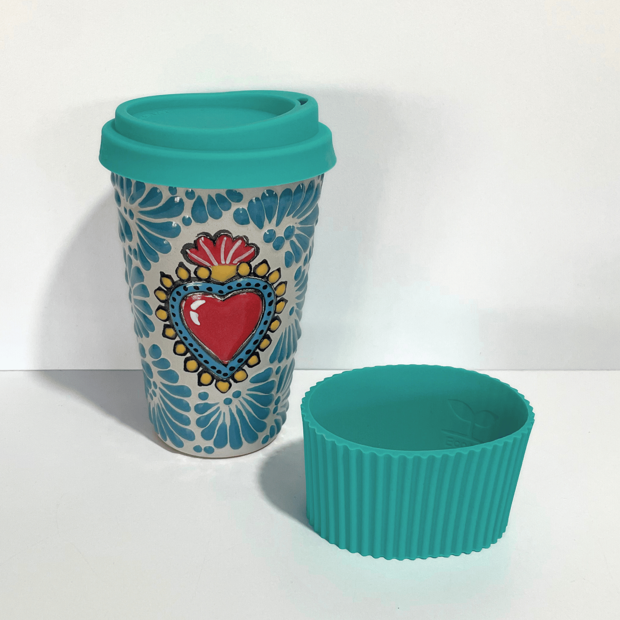 TERMO 15 CM SIN ASA FONDO TRADICIONAL MIK VERDE TURQUESA SAGRADO CORAZON