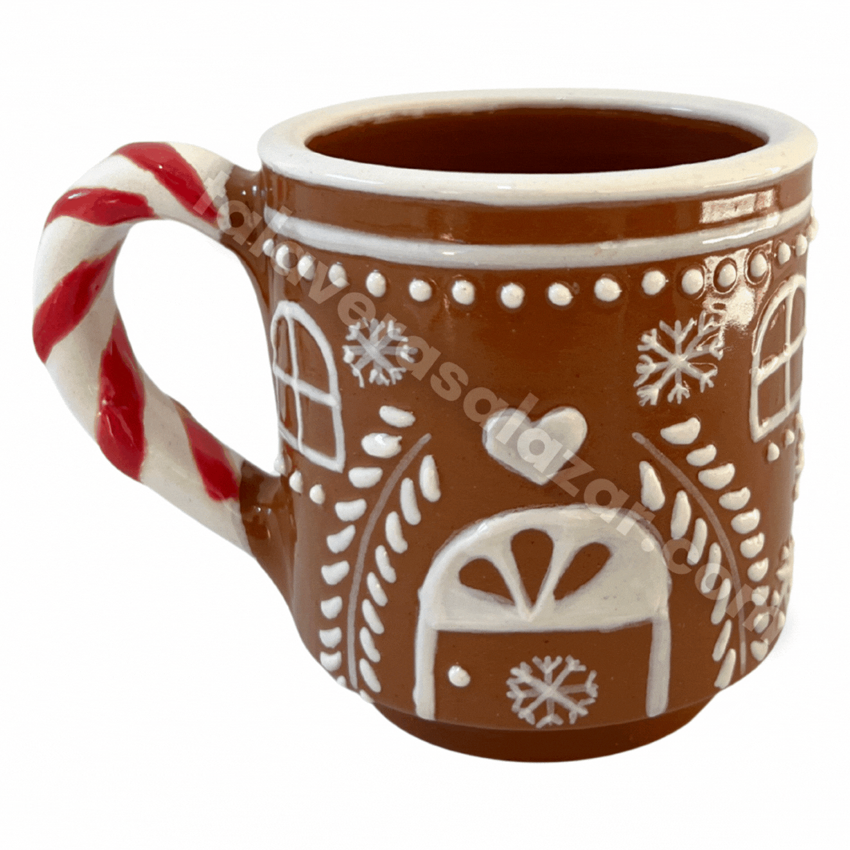 TAZA RECTA GALLETA DE JENGIBRE CON ASA BASTÓN