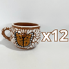TAZA CHOCOLATERA MEDIANA FONDO CAFE MIK BLANCO MARIPOSAS