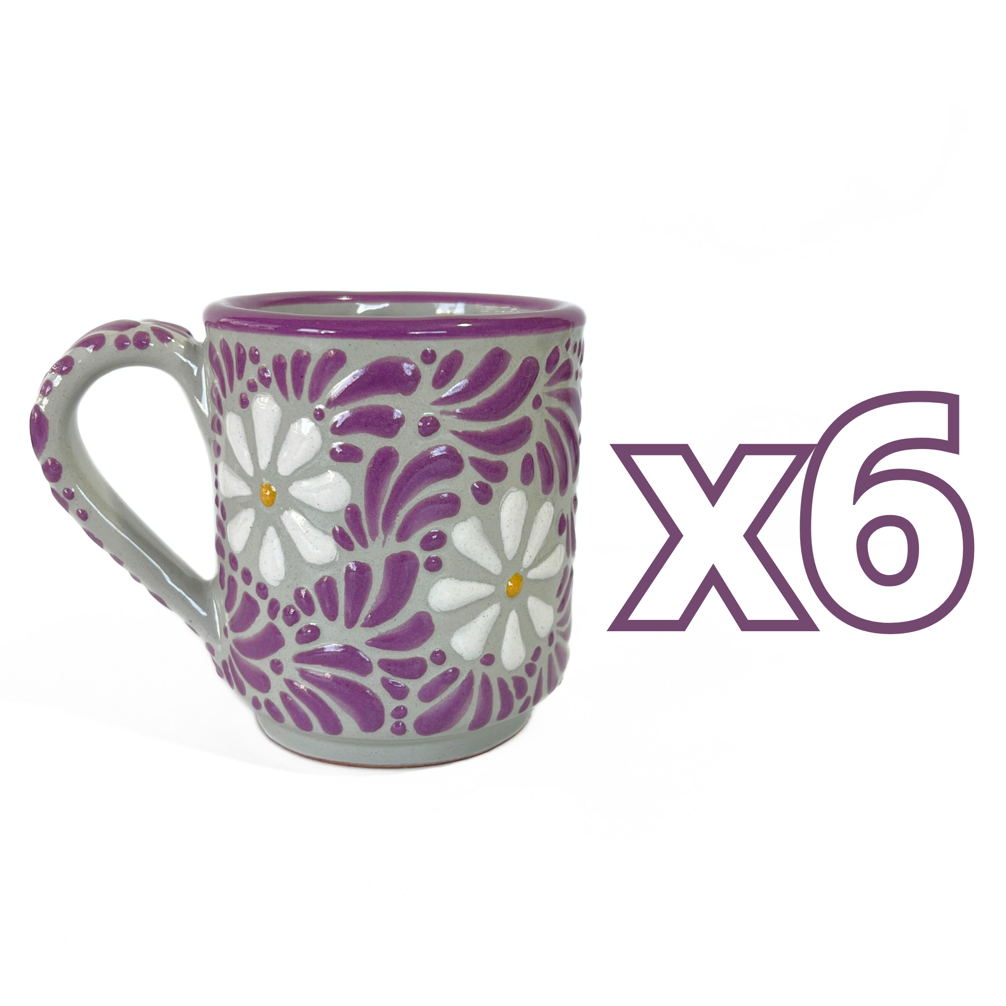 TAZA RECTA ESTANDAR FONDO TRADICIONAL MIK MORADO MARGARITAS