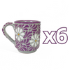 TAZA RECTA ESTANDAR FONDO TRADICIONAL MIK MORADO MARGARITAS