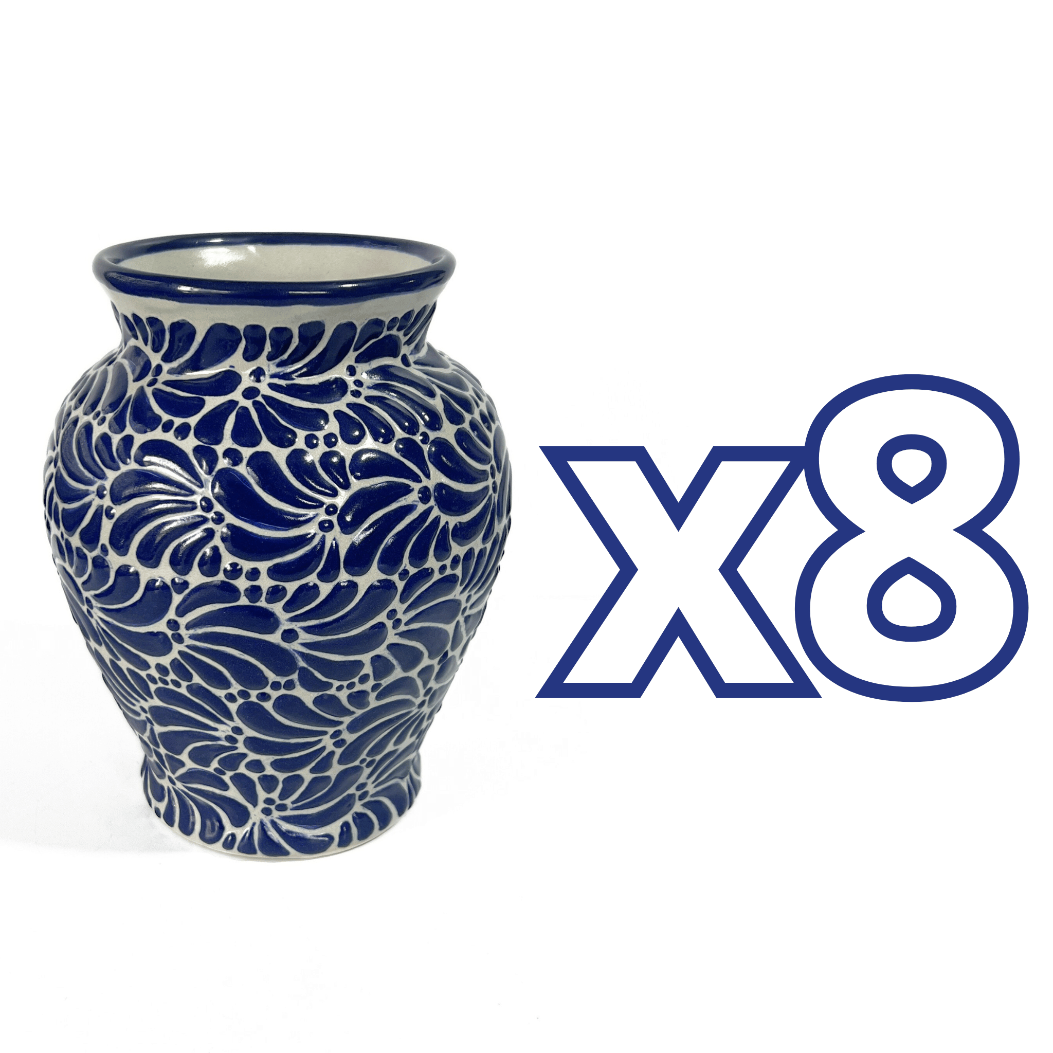 FLORERO JARRON FONDO TRADICIONAL MIK AZUL COBALTO