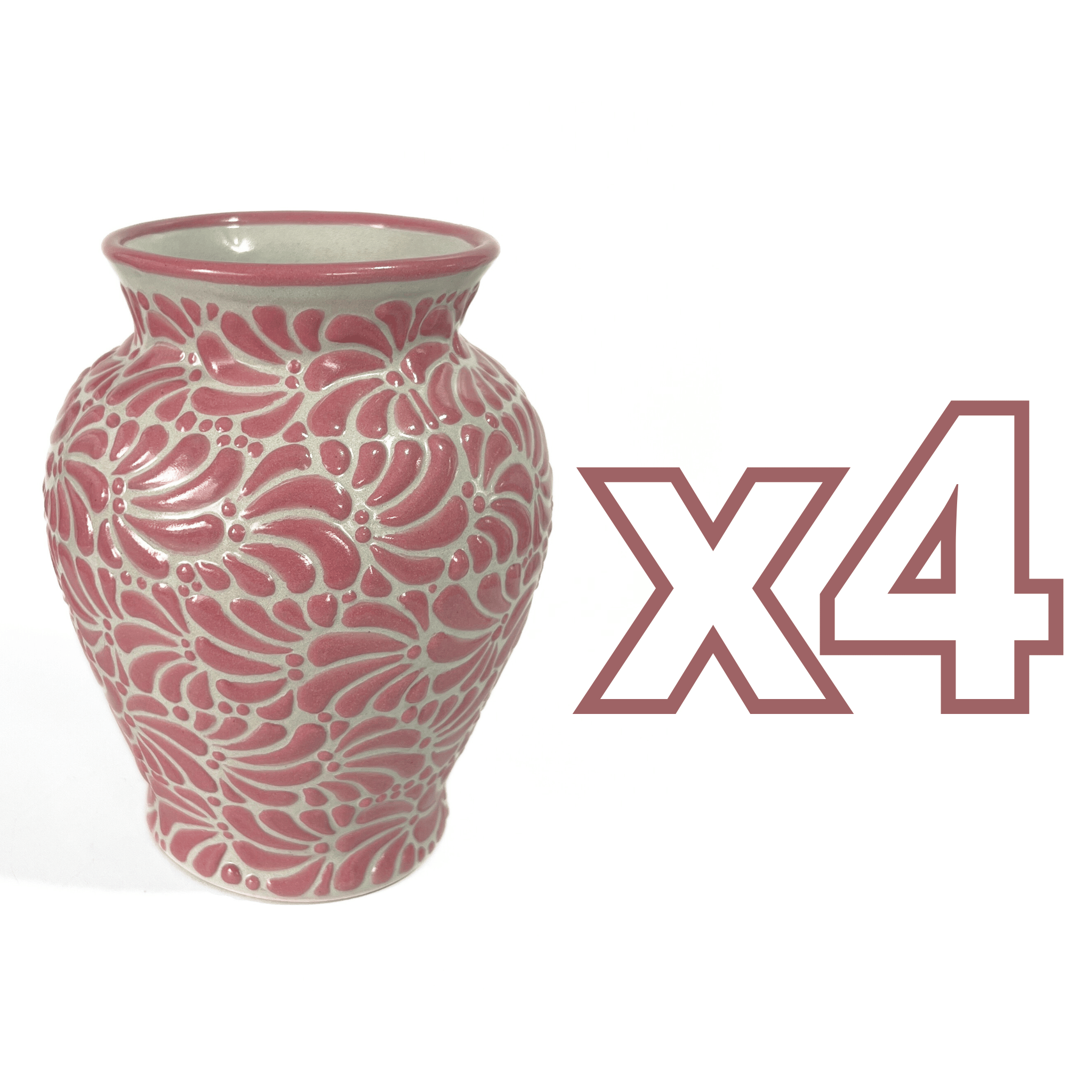FLORERO JARRON FONDO TRADICIONAL MIK ROSA
