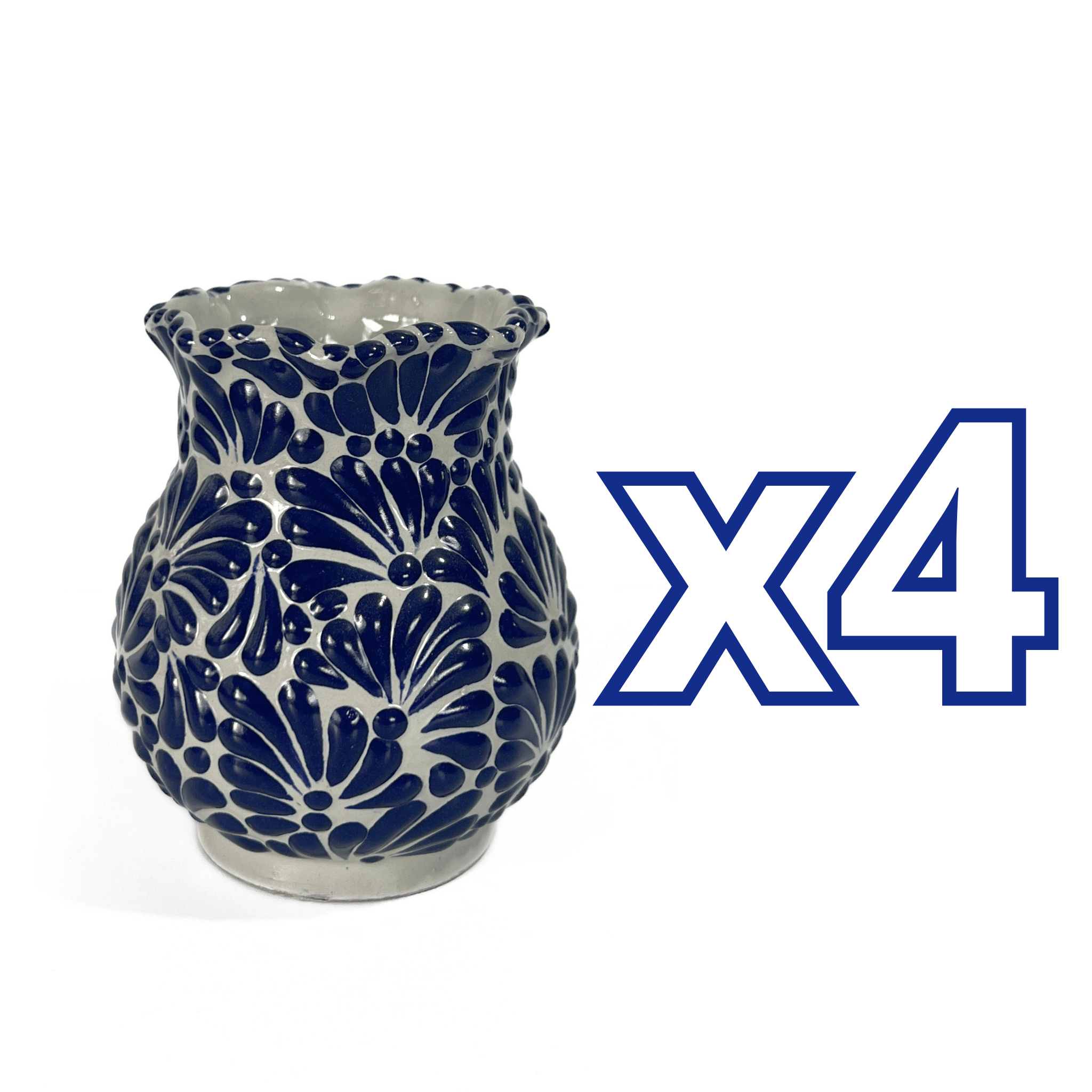 FLORERO ONDAS 8 CM FONDO TRADICIONAL MIK AZUL COBALTO