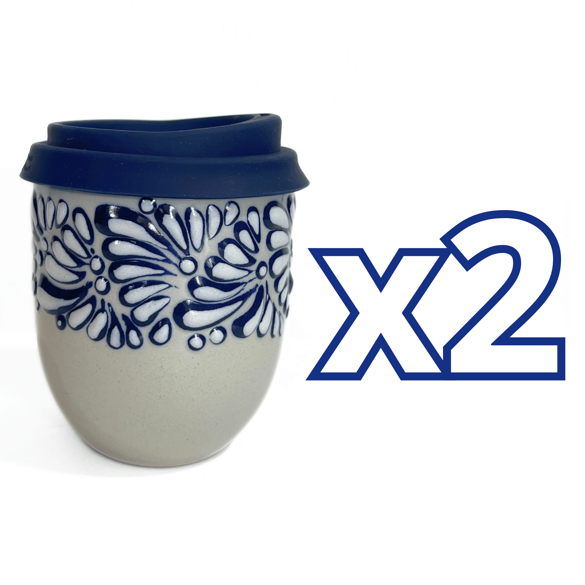 TERMO BOLITA FONDO TRADICIONAL MIK CENEFA AZUL COBALTO GOTA DOBLE BLANCO