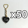 LLAVERO CORAZON INFLADO FONDO TRADICIONAL MIK NEGRO