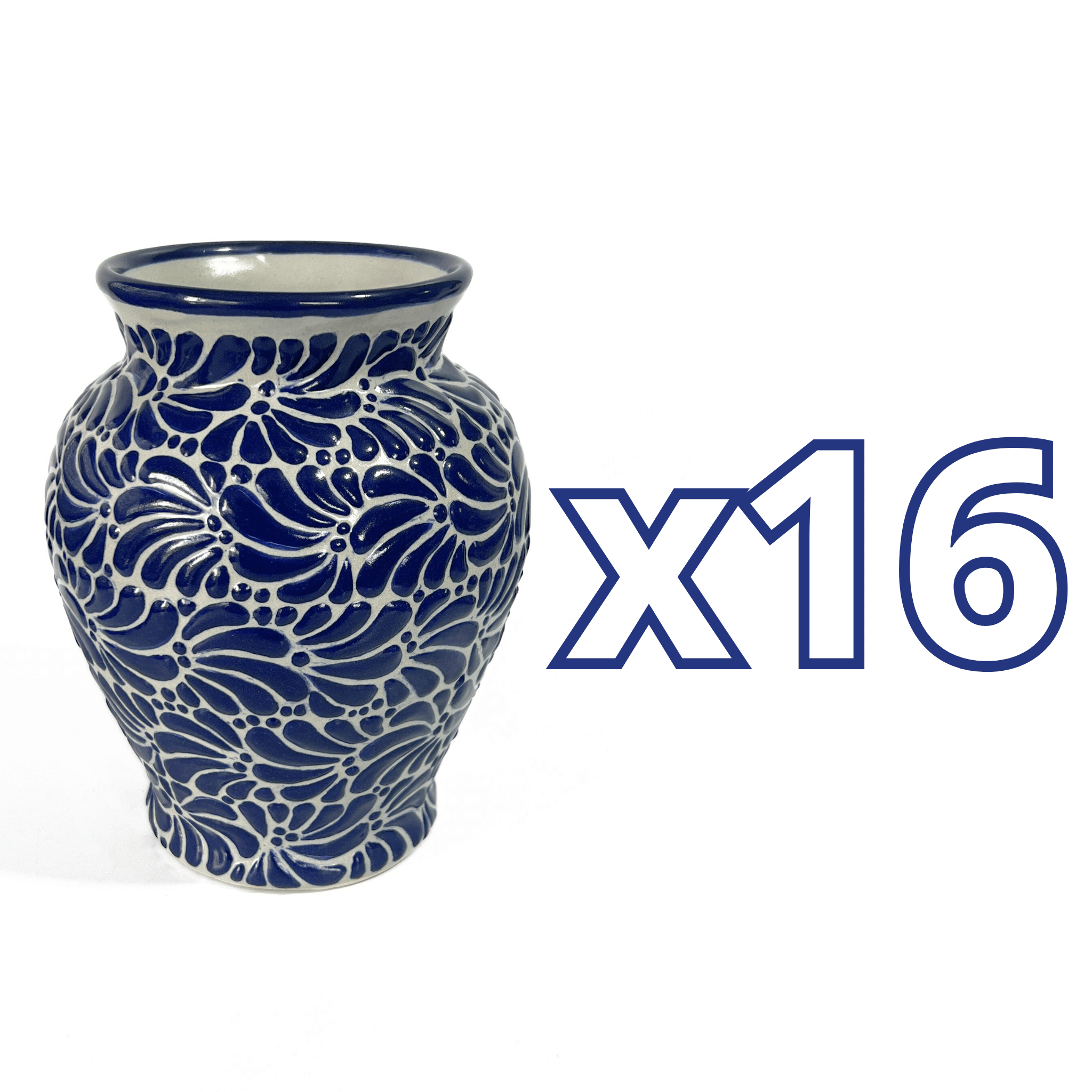 FLORERO JARRON FONDO TRADICIONAL MIK AZUL COBALTO