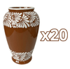 FLORERO JARRON ALTO FONDO CAFE MIK DOBLE CENEFA BLANCO
