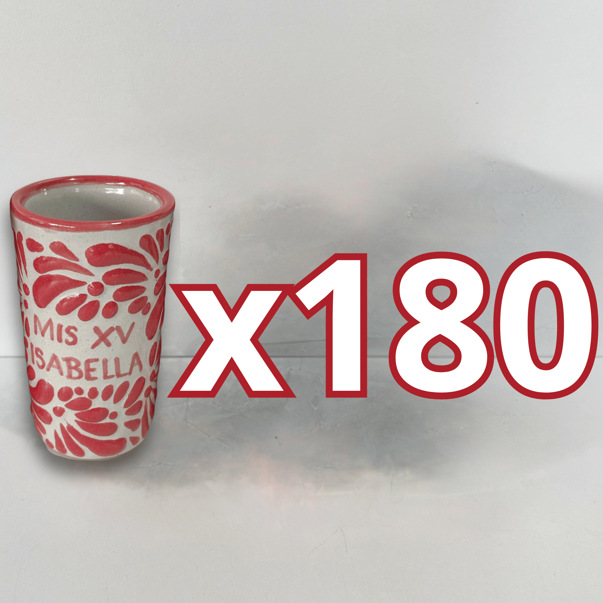 TEQUILERO PERSONALIZADO FONDO TRADICIONAL MIK ROJO MIS XV NOMBRE