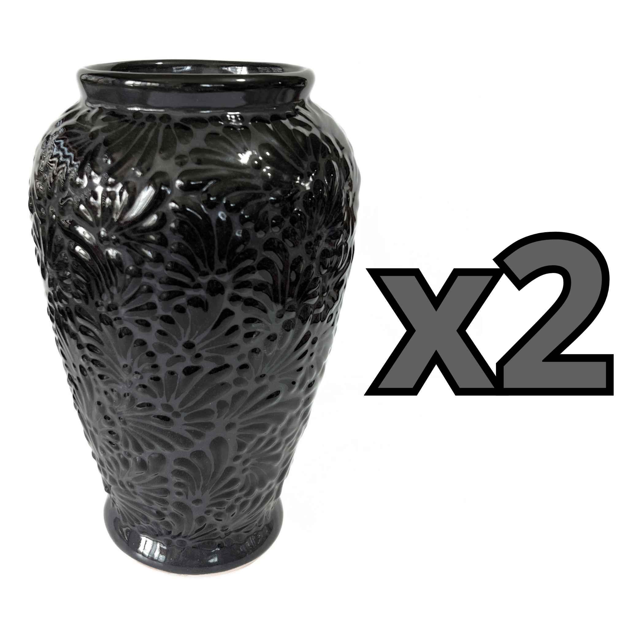 FLORERO JARRON ALTO MIK SUPER BLACK