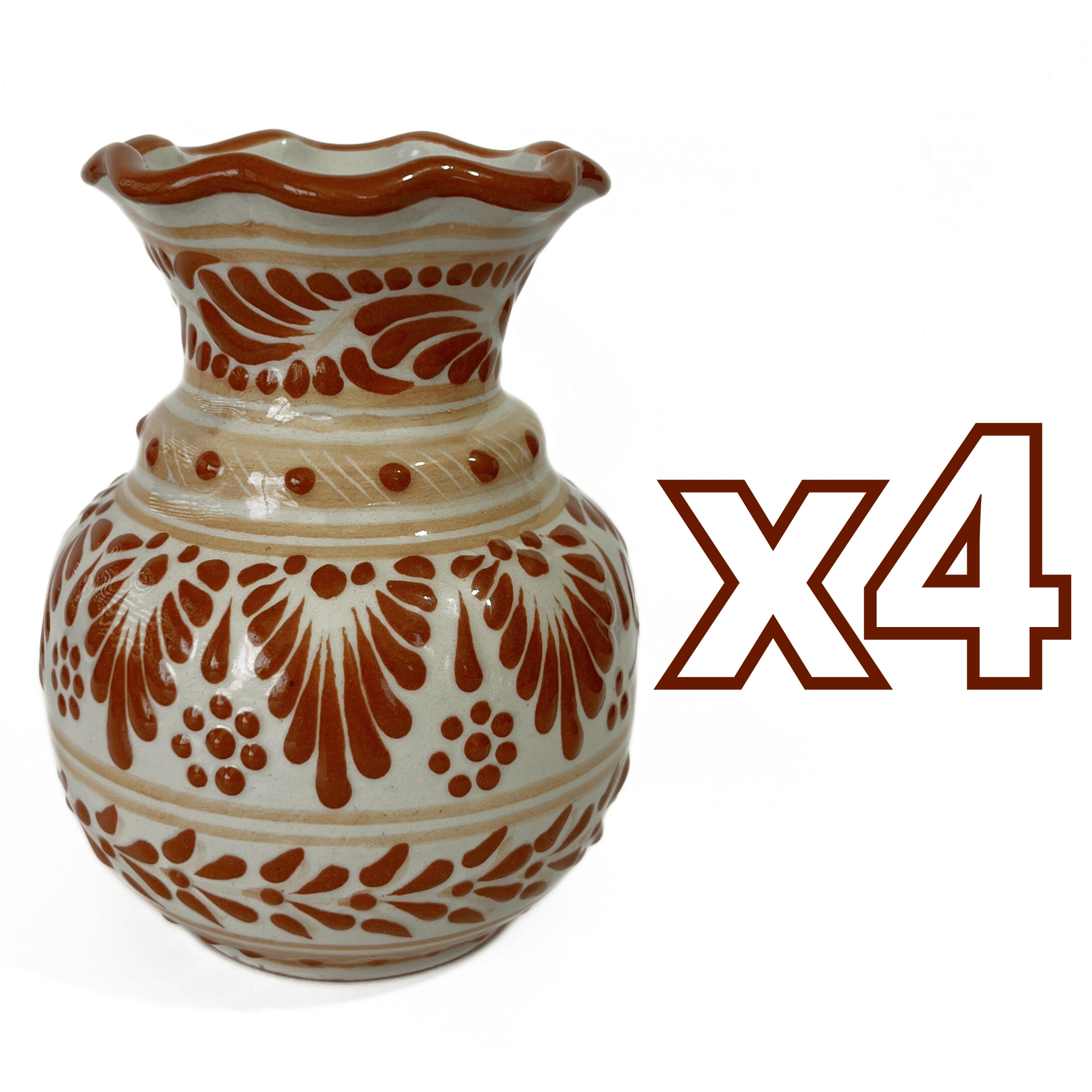 FLORERO ONDAS 15 CM FONDO TRADICIONAL CENEFA TERRACOTA