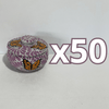ALHAJERO TAPA BOTON NO PERSONALIZADO FONDO TRADICIONAL MIK MORADO MARIPOSAS