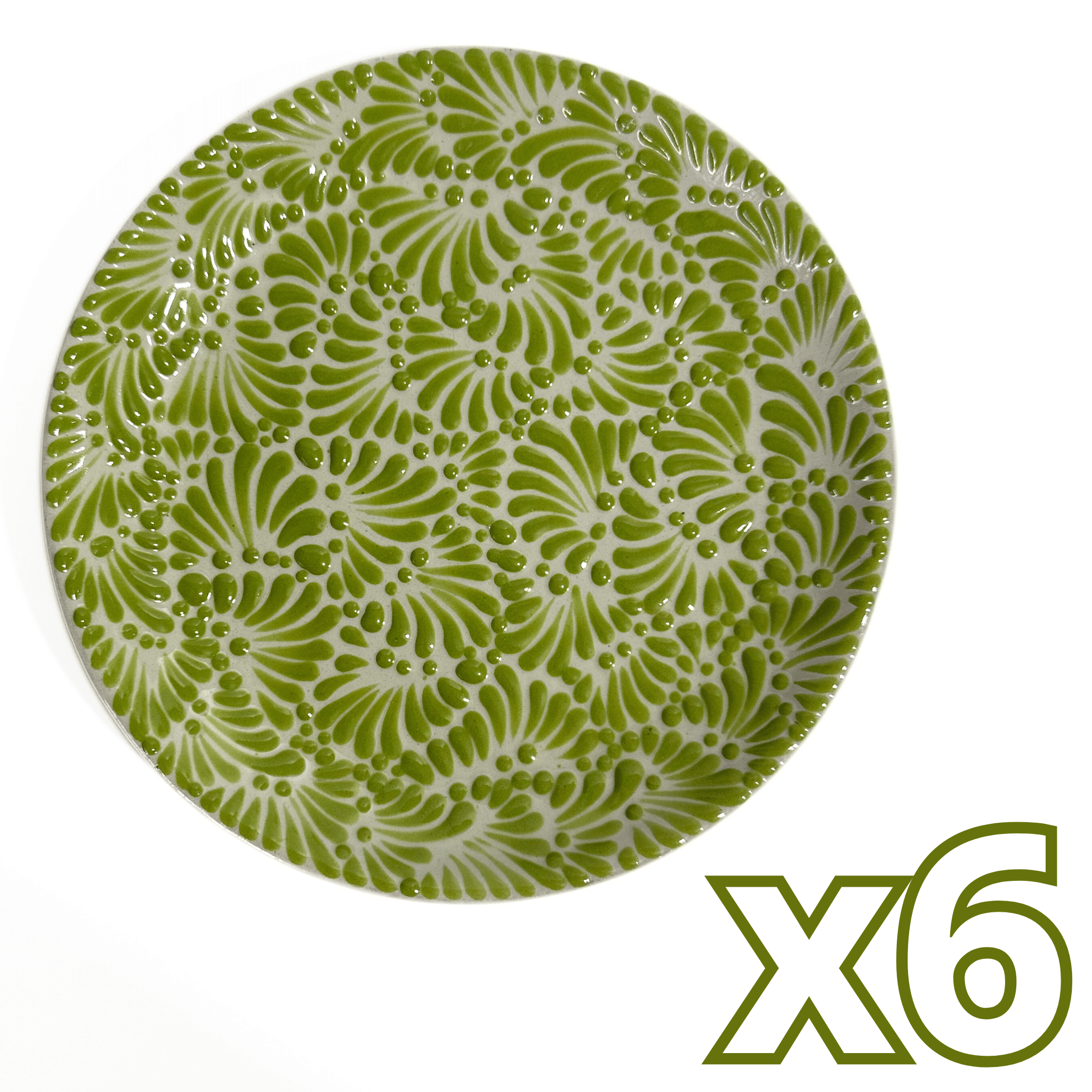 PLATO PLANO FONDO TRADICIONAL MIK VERDE LIMON