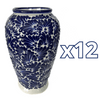 FLORERO JARRON ALTO FONDO TRADICIONAL MIK AZUL COBALTO