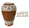 FLORERO JARRON ALTO FONDO CAFE MIK DOBLE CENEFA BLANCO