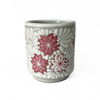 TAZA RECTA ESTANDAR FONDO TRADICIONAL MIK BLANCO TRES FLORES CEREZO