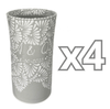 FLORERO CILINDRO 25 CM 16 CARACTERES FONDO TRADICIONAL MIK MEDIO BLANCO PERSONALIZADO