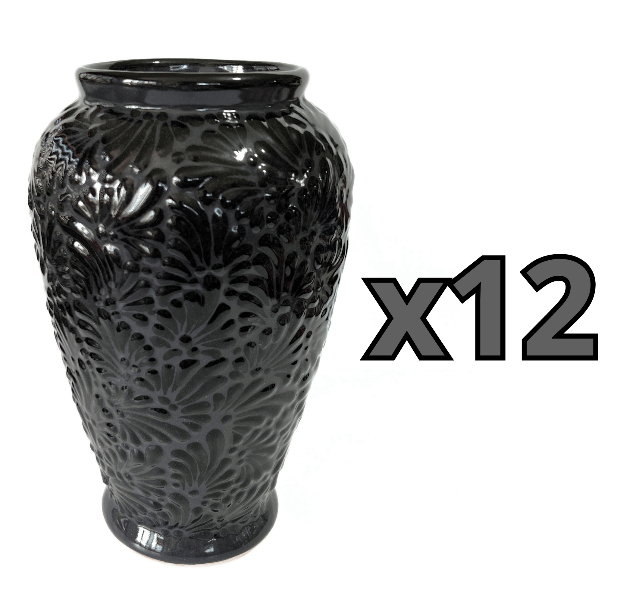 FLORERO JARRON ALTO MIK SUPER BLACK
