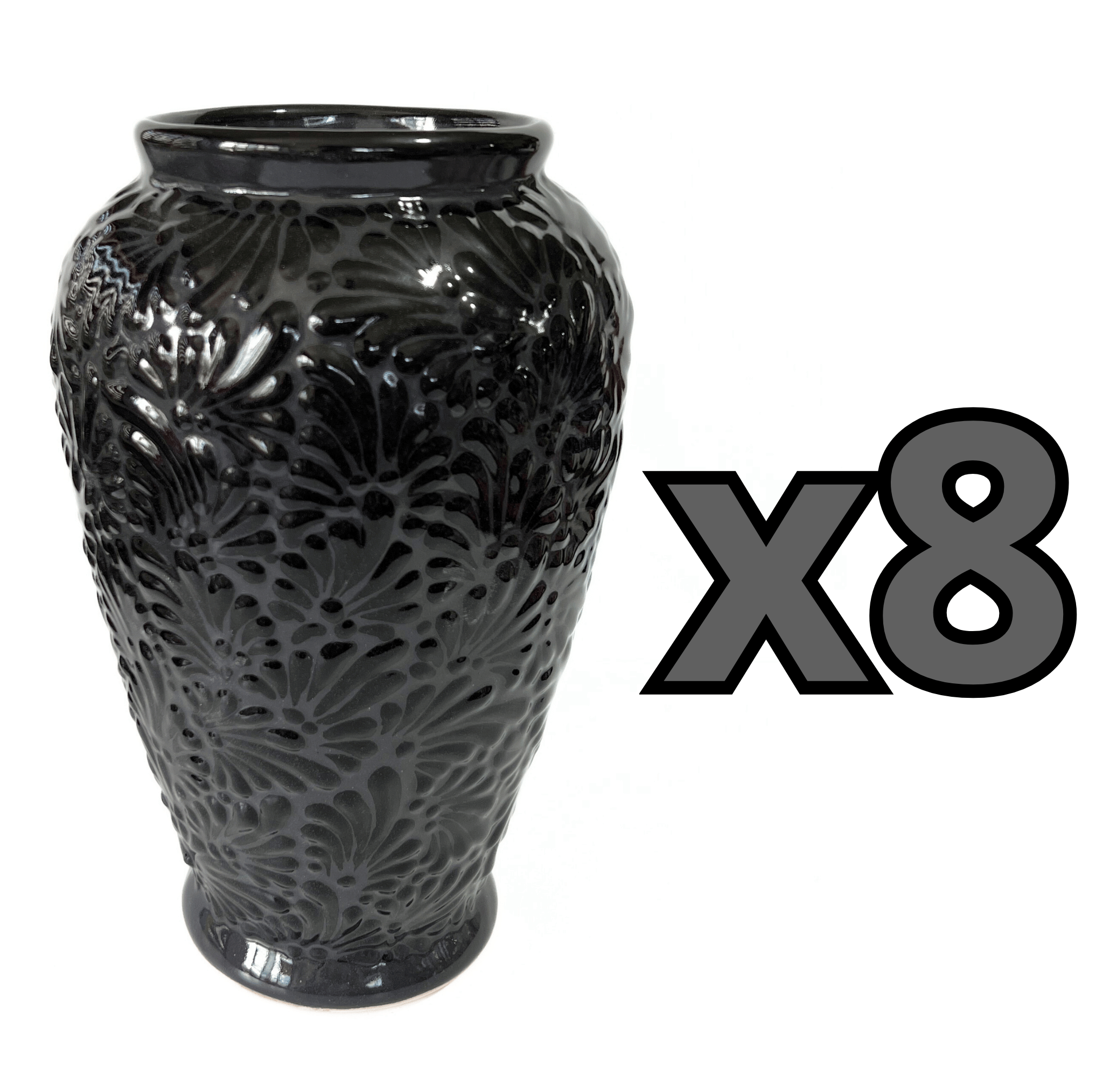 FLORERO JARRON ALTO MIK SUPER BLACK