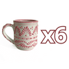 TAZA RECTA ESTANDAR FONDO TRADICIONAL CENEFA ROSA