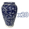 FLORERO JARRON ALTO FONDO TRADICIONAL MIK AZUL COBALTO