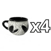 TAZA CHOCOLATERA MEDIANA FONDO TRADICIONAL MIK BLANCO ORILLA NEGRO