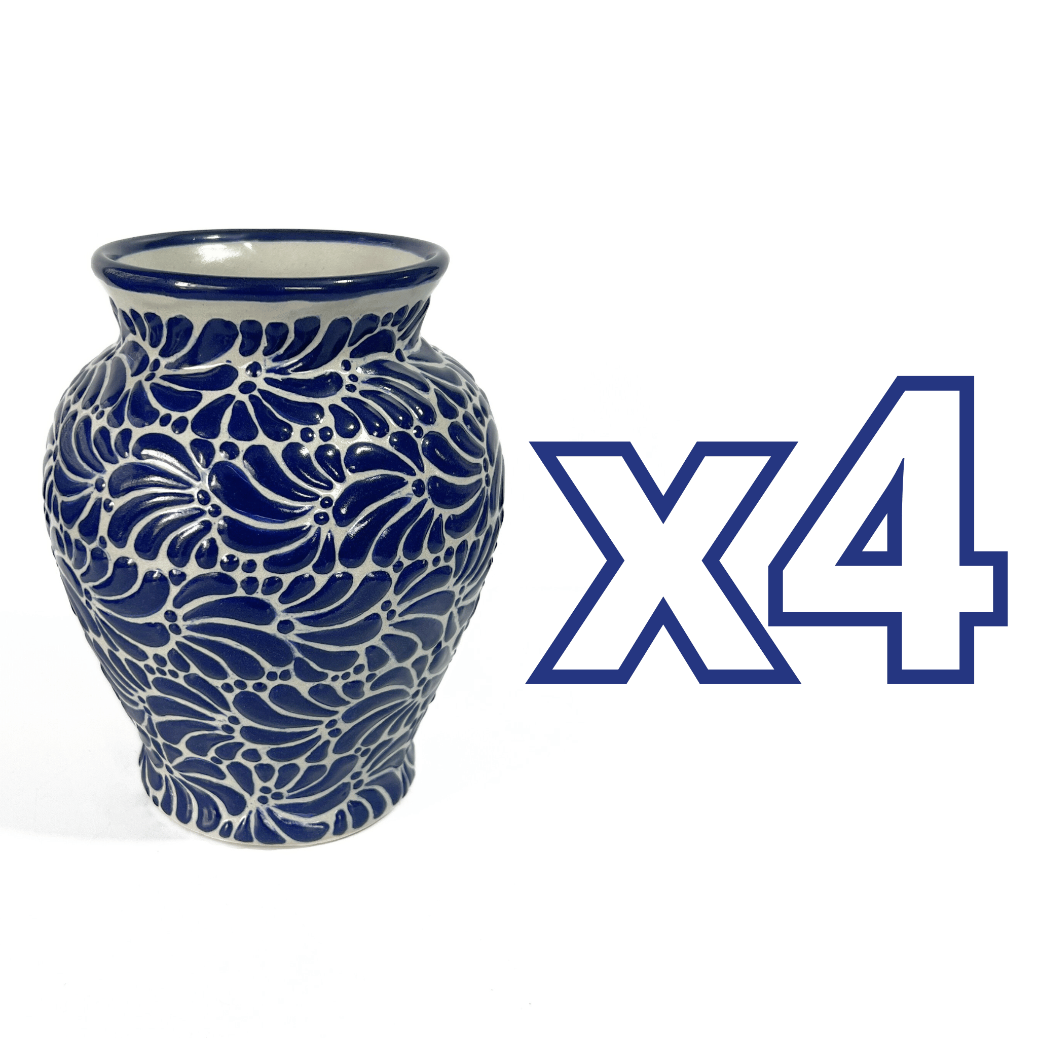FLORERO JARRON FONDO TRADICIONAL MIK AZUL COBALTO
