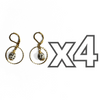 ARETES ARO ESFERA FONDO TRADICIONAL DESTELLOS DE PLATA