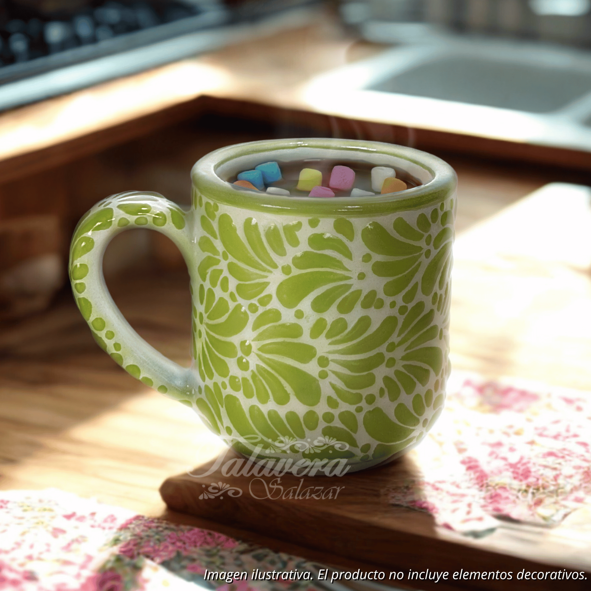 TAZA RECTA ESTANDAR FONDO TRADICIONAL MIK VERDE LIMON