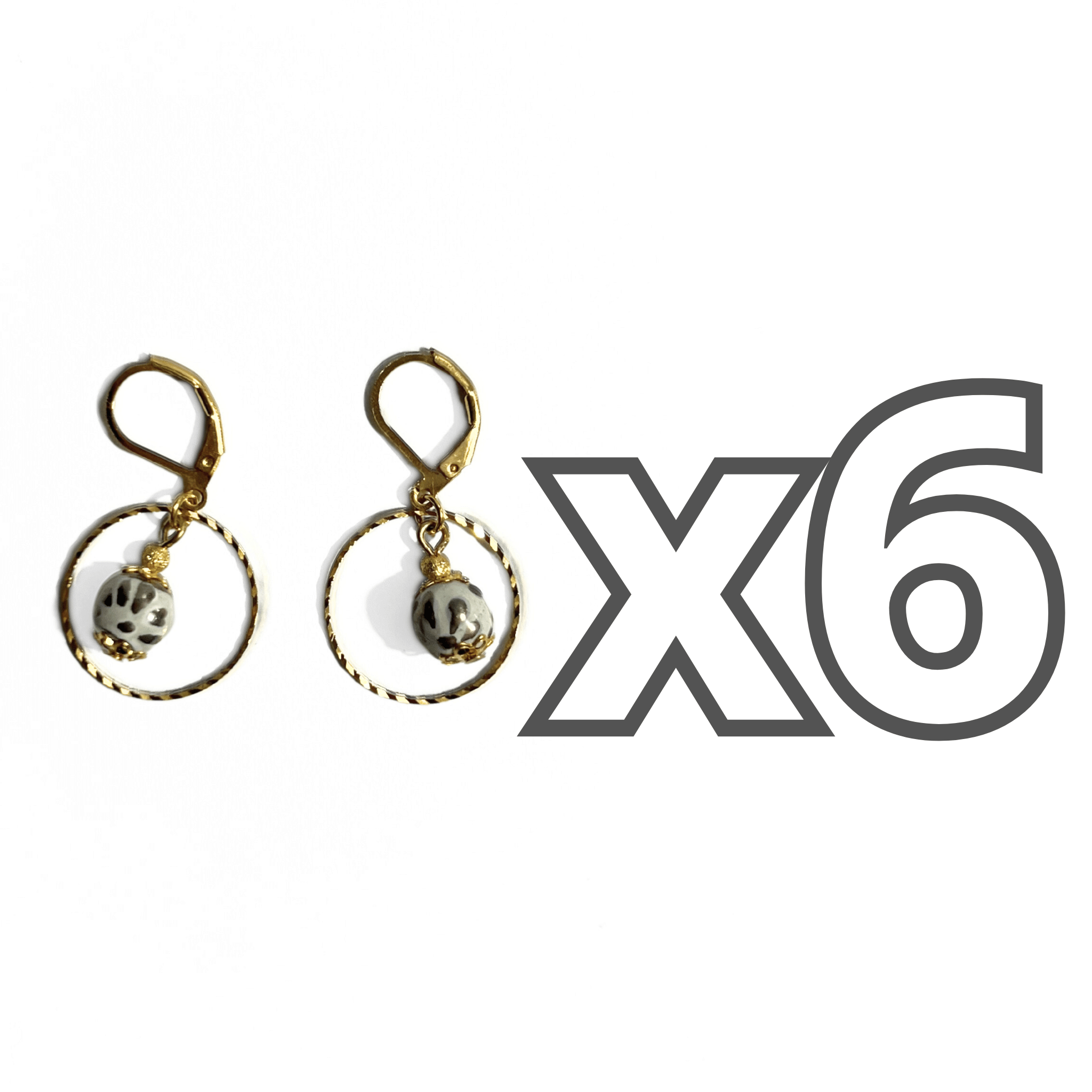 ARETES ARO ESFERA FONDO TRADICIONAL DESTELLOS DE PLATA