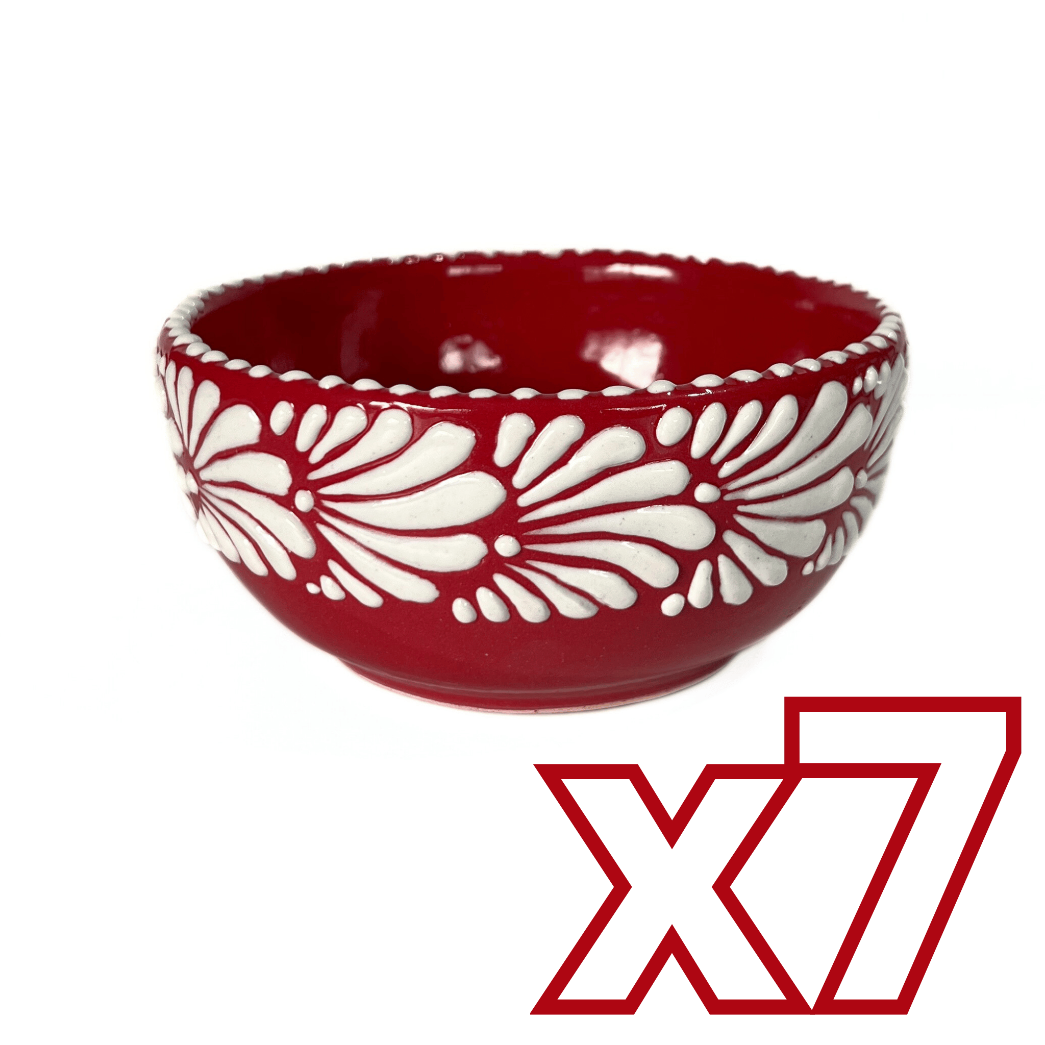 TAZON 15 CM FONDO ROJO MIK CENEFA BLANCO