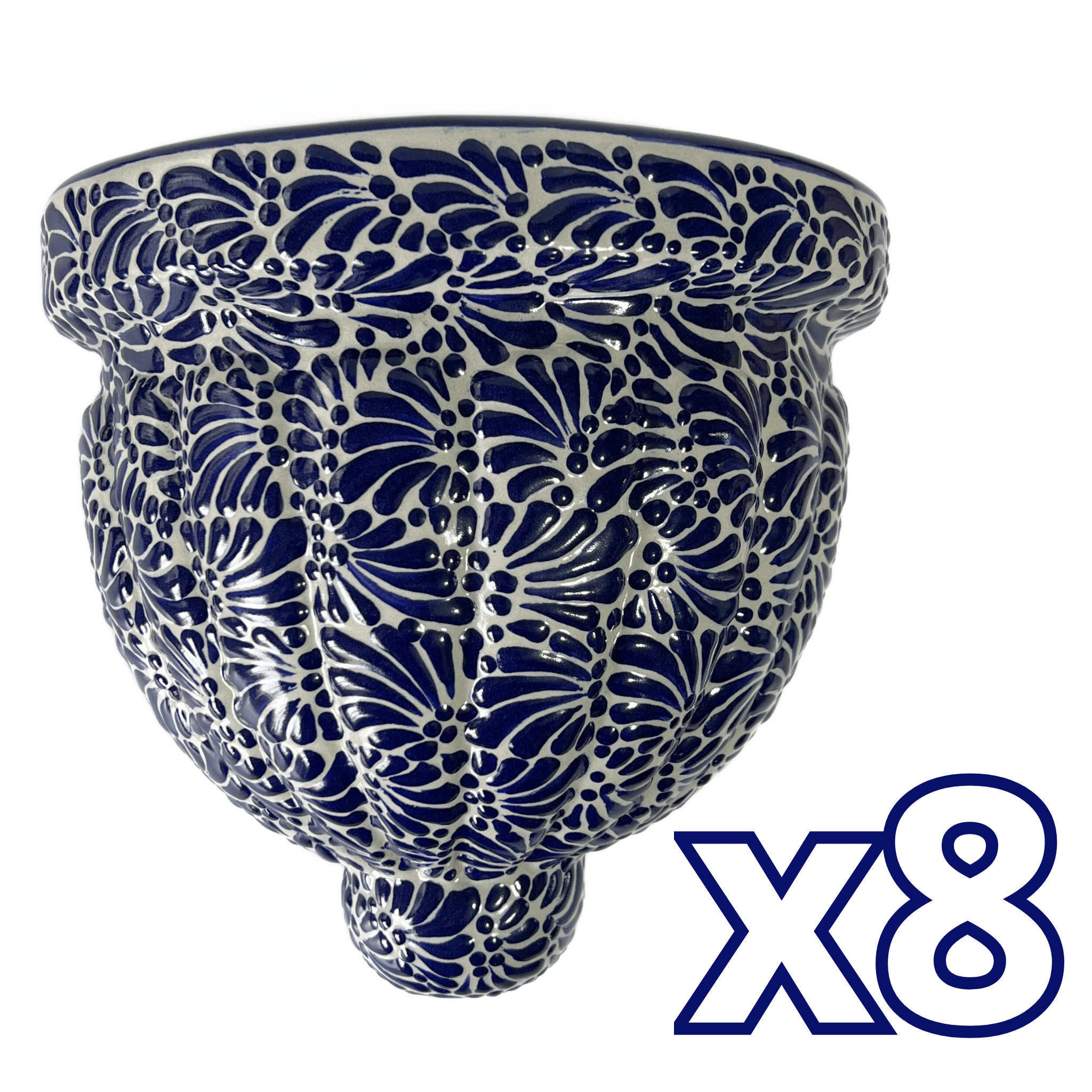 MACETA DE PARED GAJOS GRANDE FONDO TRADICIONAL MIK AZUL COBALTO