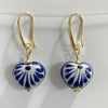 ARETES CORAZON AZUL COBALTO