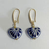 ARETES CORAZON AZUL COBALTO