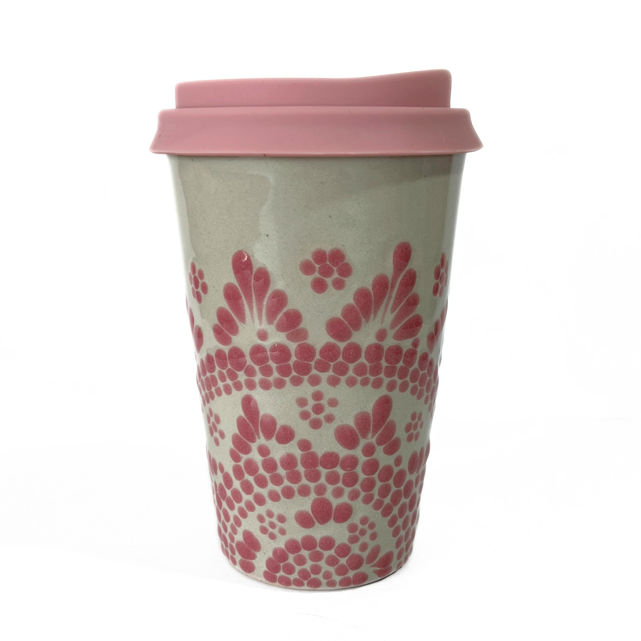TERMO 15 CM SIN ASA FONDO TRADICIONAL CENEFA MANDALA ROSA