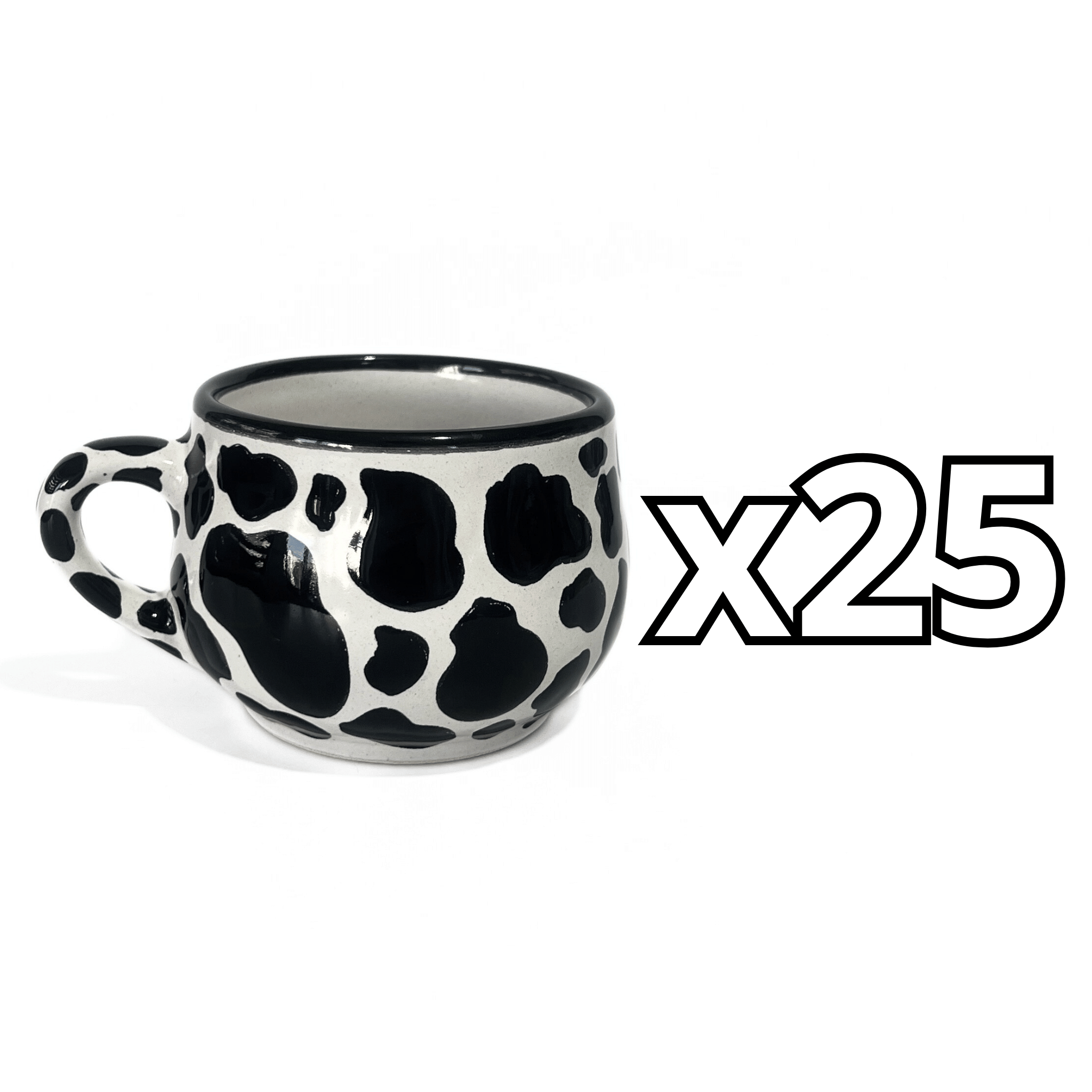TAZA CHOCOLATERA MEDIANA DECORADO VACA