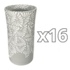 FLORERO CILINDRO 25 CM FONDO TRADICIONAL MIK MEDIO BLANCO