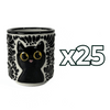 TAZA RECTA ESTANDAR FONDO TRADICIONAL MIK NEGRO GATO NEGRO CON OJOS AMARILLOS