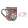 TAZA RECTA ESTANDAR FONDO TRADICIONAL MIK ROSA MARGARITAS