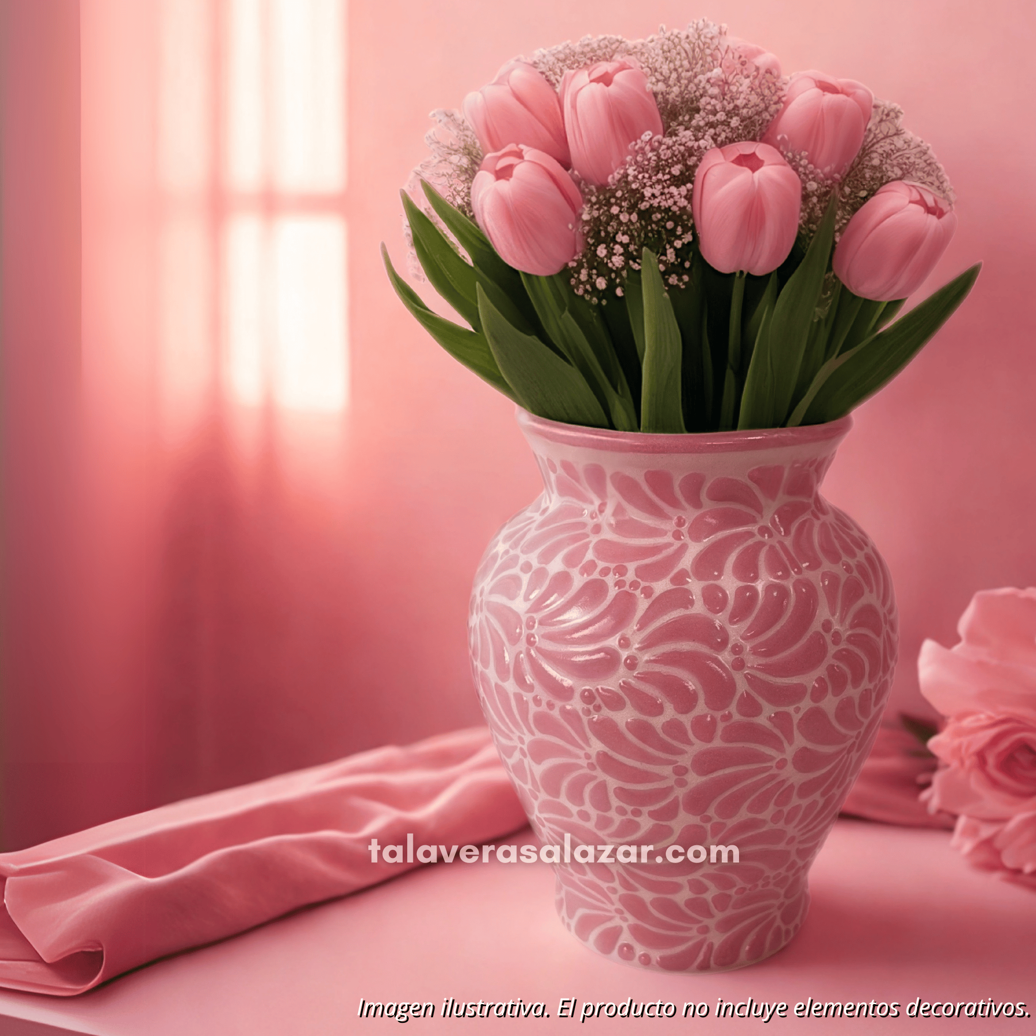 FLORERO JARRON FONDO TRADICIONAL MIK ROSA