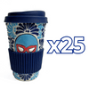 TERMO 15 CM SIN ASA FONDO TRADICIONAL MIK COMBINACION AZUL COBALTO Y TURQUESA LUCHADOR